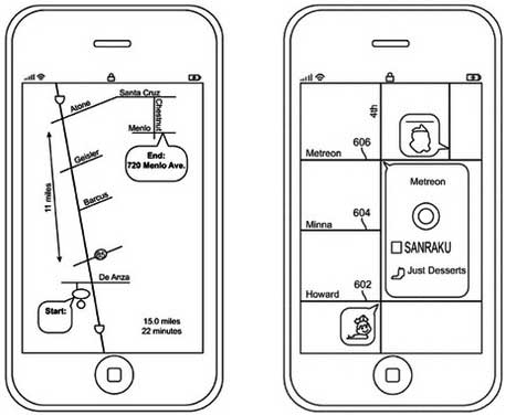Apple schematic maps.